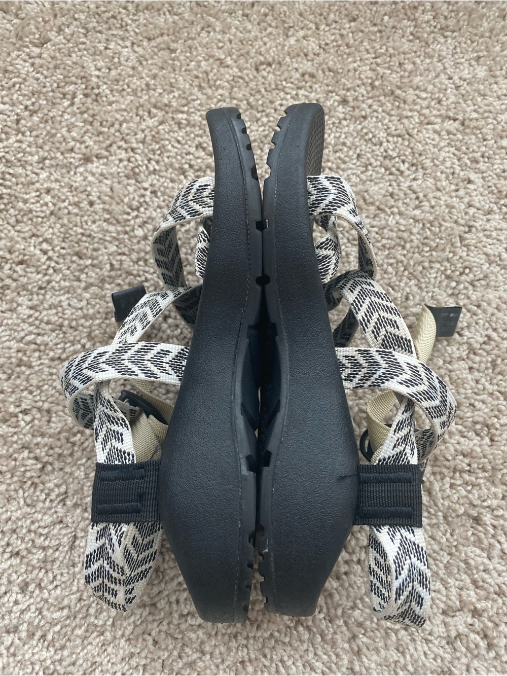 Chaco Women's Z/2 Classic Wide Sandals - Trine Black/White Sz 6 - Picture 3 of 10